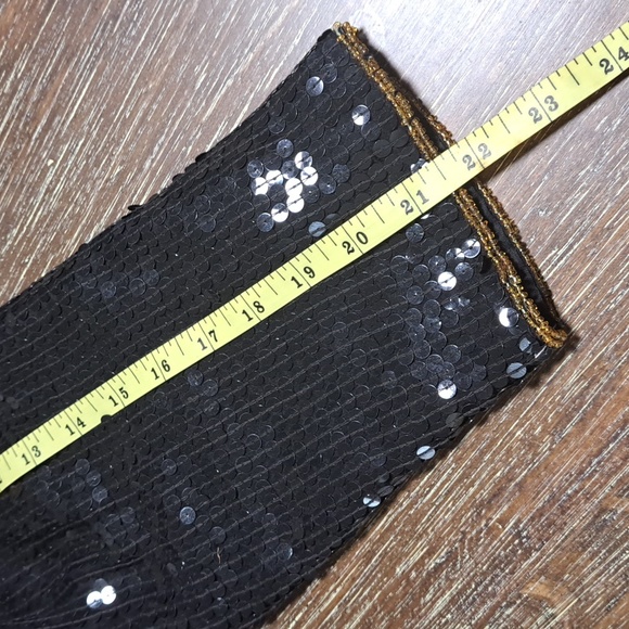 Ivana Trump Vintage Black Sequin Jacket Blazer Size XL Gold Trim Evening Bling - Picture 13 of 14